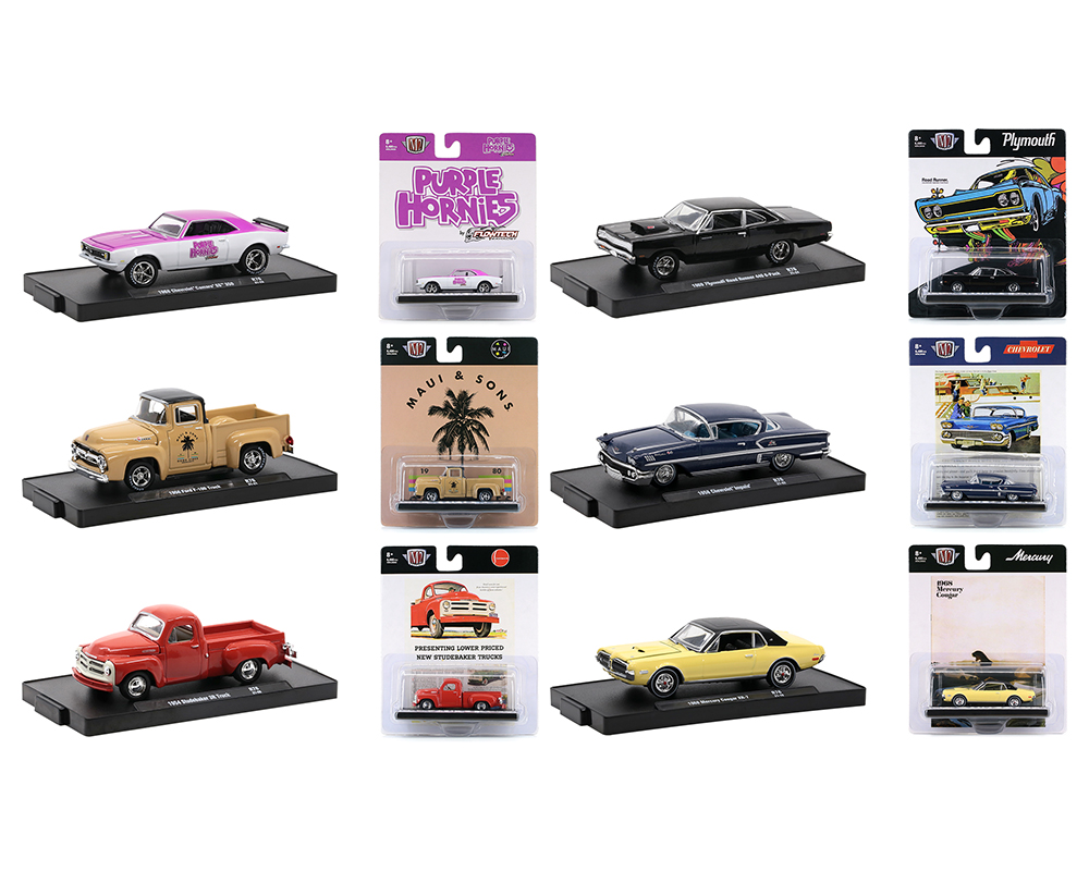 DRIVERS 6 CARS SET RELEASE 57 IN BLISTER PACKS 1/64 CARS BY M2 MACHINES 11228-57 
