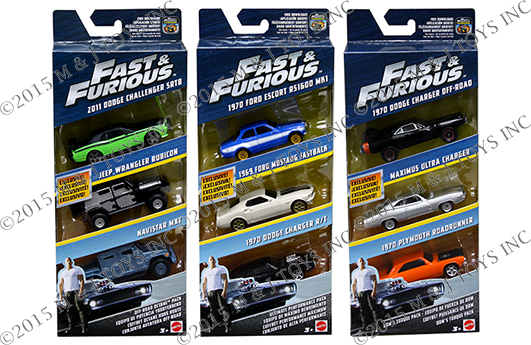 Mattel Hot Wheels Fast Furious  1:55 Konvolut   3 x 3 Fahrzeuge 