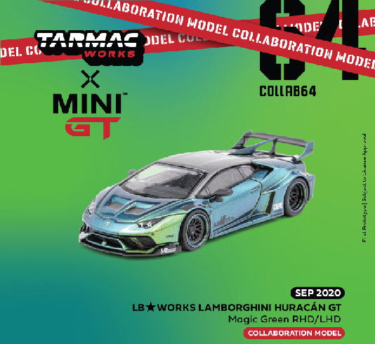 Tarmac Works x Mini GT Collaboration Model 1/64 LBWORKS Lamborghini Huracan GT