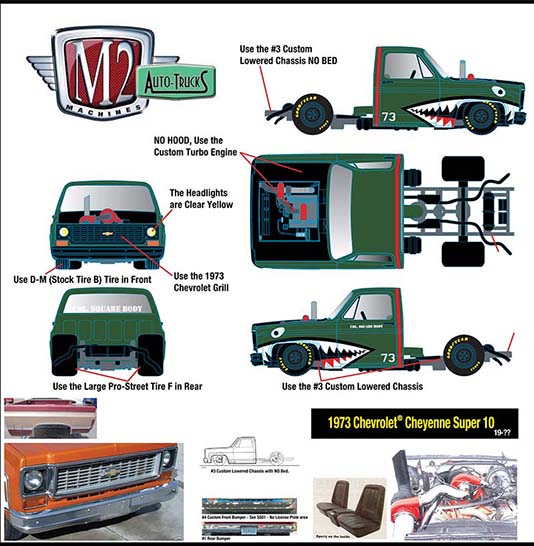 1//64th M2 Machines Auto Trucks R63 1973 Chevrolet Cheyenne 10 Pickup Truck for sale online