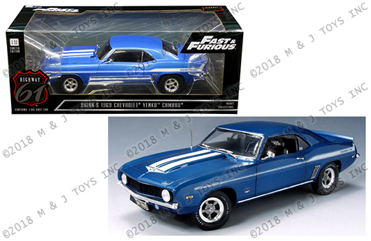 Greenlight 1 43scale 2 Fast Furious Brian's 1969 Chevrolet Yenko Camaro Blue for sale online
