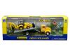 New Ray 1:43 New Holland Construction B110C with Peterbilt Roll-Off Truck and Accessories