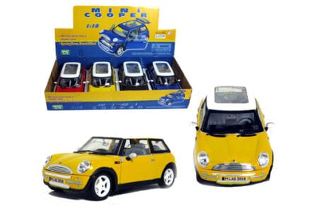 SAICO 1:18 DISPLAY MINI COOPER 7.5" WITH SEE THUR ROOF