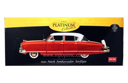 SUNSTAR 1:18 PLATINUM 1952 NASH AMBASSADOR AIRFLYTE - M & J Toys