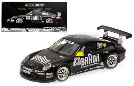 MINICHAMPS 1:18 PORSCHE 911 GT3 CUP "V" SUPERCUP 2010 BRAUN