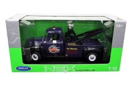 Welly 1:18 1956 Ford F-100 Bob's Towing Road Service Tow Truck