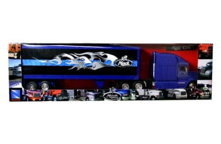 NEWRAY 1:32 TRAILER MACK VISION BLUE WITH FLAME
