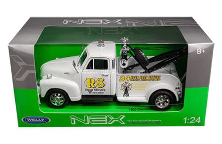 WELLY 1:24 W/B 1953 CHEVROLET WRECKER DECAL WITH W/ CHROME RIM