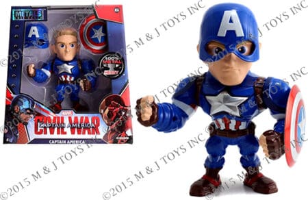 JADA 6" METALS - CAPTAIN AMERICA: CIVIL WAR - CAPTAIN AMERICA WITH SHIELD