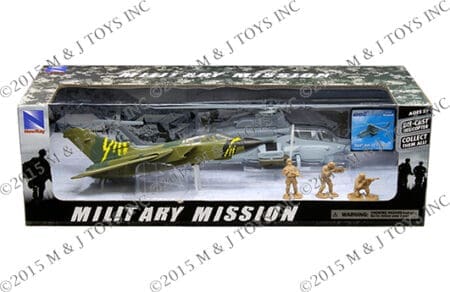 NEWRAY MILITARY MISSION - 1:55 BELL AH-1Z COBRA WITH FIGHTER JET AND SOLDIERS