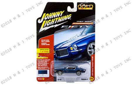 Johnny Lightning 1:64 Classic Gold 2017 Release 4 Version B - 1970 Chevrolet Camaro RS/SS (Fathom Blue Poly)