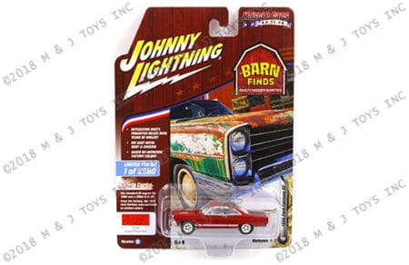 Johnny Lightning 1:64 Muscle Cars USA 2018 Release 1 Version B - 1966 Ford Fairlane GT (Signal Flare Red)