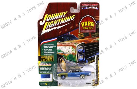 Johnny Lightning 1:64 Muscle Cars USA 2018 Release 1 Version A - 1970 Dodge Coronet Super Bee (Bright Blue Poly)