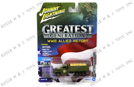 JOHNNY LIGHTNING 1:64 THE GREAT GENERATION WWII ALLIED VICTORY - GMC CCKW 2 1/2 TON 6X6 (1:87)