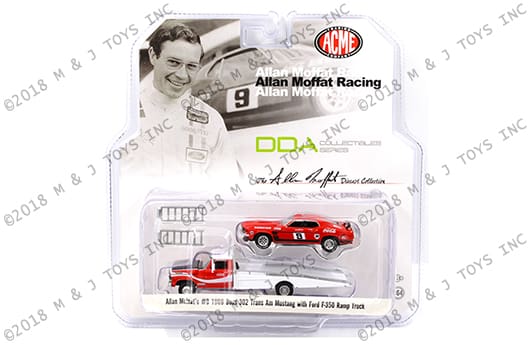 ACME 1:64 DDA Collectibles Series - Allan Moffat Racing #9 1969 Boss 302 Trans Am Mustang with Ford F-350 Ramp Truck