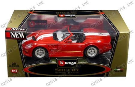 Bburago 1:18 Gold Collection - 1999 Shelby Series 1 (Red with White Stripes)