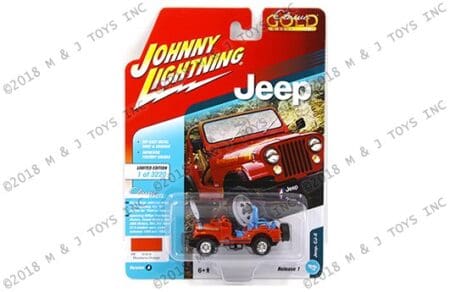 Johnny Lightning 1:64 Classic Gold 2018 - Release 1 Version A - Jeep CJ-5 (Mandarin Orange)