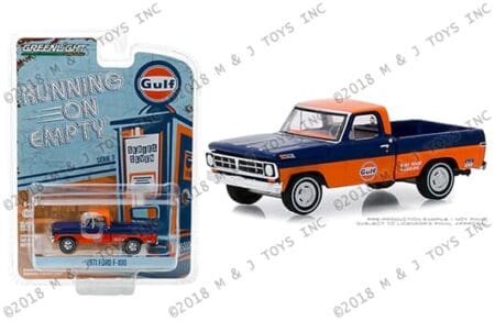 Greenlight 1:64 Running On Empty Series 7 - 1971 Ford F-100 - Gulf Oil (Orange/Blue)