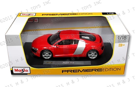 MAISTO 1:18 PREMIERE EDITION AUDI R8 - M & J Toys Inc. Die-Cast