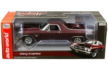 Auto World 1:18 American Muscle - 1970 Chevrolet El Camino (Chevy Trucks 100 Year Anniversary Edition)(Black Cherry)
