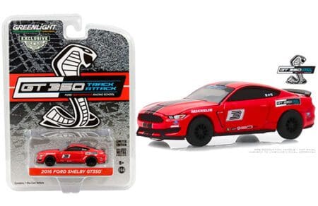 Greenlight 1:64 Hobby Exclusive - 2016 Ford Mustang Shelby GT350 (red with black stripes) - Ford Performance Racing School