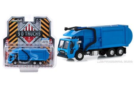 Greenlight 1:64 SD Trucks Series 7 - 2019 Mack LR Refuse + Recycle Truck (Blue)