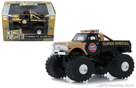 Greenlight 1:43 Kings of Crunch Series 1 - 1971 Chevrolet K-10 Gulf Super Special (Black/Gold)