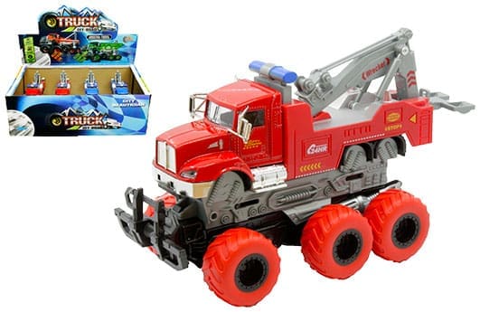 Display Tray Vehicles - Off-Road Rescue Truck with deform function (~9") (Friciton Powered) (Red, Blue)