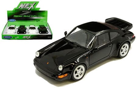 Welly 1:24 Display Tray - Porsche 911 Turbo (964) (Black, White)