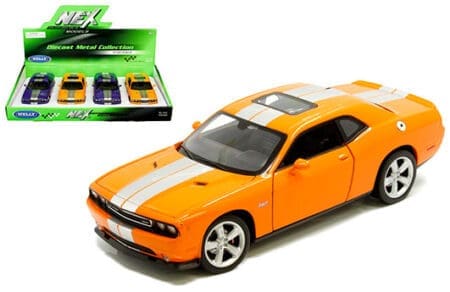 Welly 1:24 Display - 2013 Dodge Challenger SRT (orange & purple)