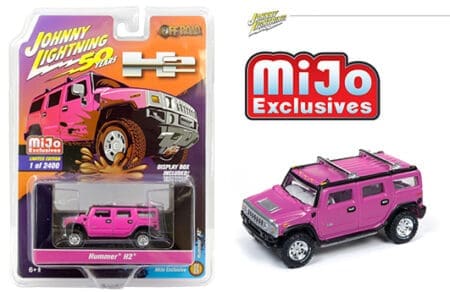 Johnny Lightning 1:64 50th Anniversary Off-Road Hummer H2 (Pink) - MiJo Exclusives