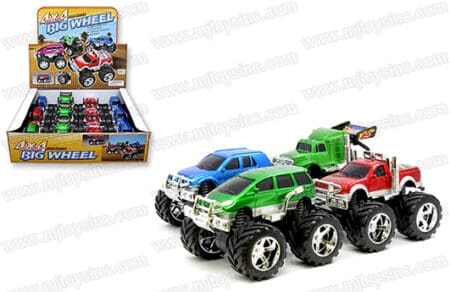 Display Tray Vehicles -  Off-Road Vehicles 4X4 5" in plastic Case (Friction Powered)