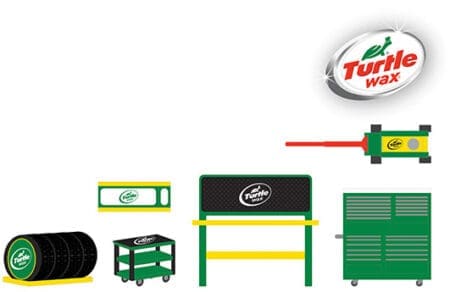 Greenlight 1:64 Auto Body Shop Tool Accessories Series 1 - Turtle Wax