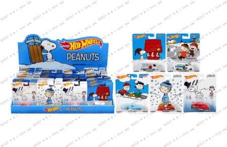 Hot Wheels 1:64 Pop Culture - Peanuts Assortment - Counter Display with 36 Pieces