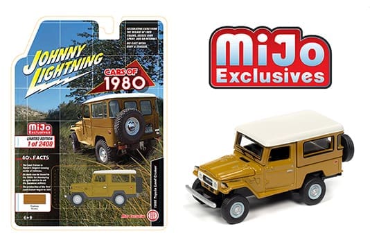 Johnny Lightning 1:64 Mijo Exclusive 1980 Toyota Land Cruiser Hard Top Olive Green Limited 2,400 Pcs