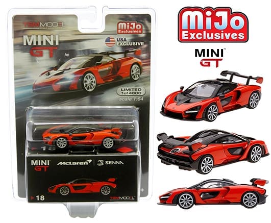Mini GT 1:64 MiJo Exclusives - McLaren Senna (Orange) - USA