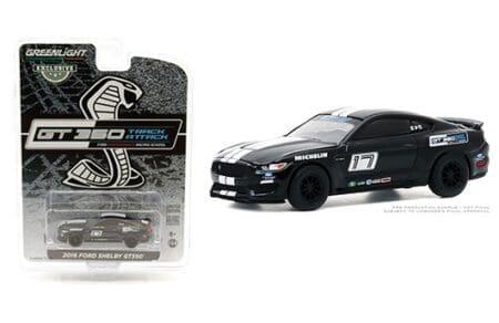 Greenlight 1:64 Hobby Exclusive - 2016 Ford Mustang Shelby GT350 - Ford Performance Racing School GT350 Track Attack #17 (Shadow Black)