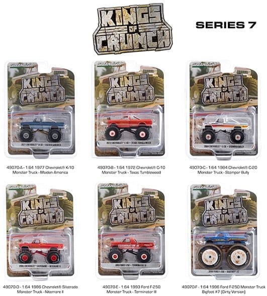 Greenlight 1:64 Kings of Crunch Series 7 Assortment (6 Styles) - M