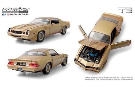Greenlight 1:18 Terminator 2: Judgment Day (1991) - 1979 Chevrolet Camaro Z/28 (Gold)