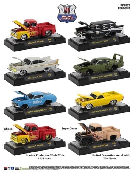 M2 Machines 1:64 Ground Pounders Release 20 Assortment 6 styles
