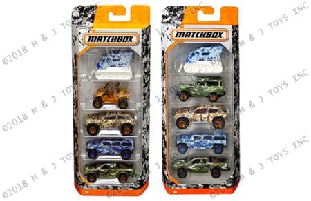 Matchbox 1:64 5-Car Set - Camouflage Vehicles (2 Assortments)