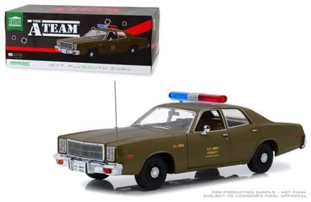 Greenlight 1:18 Artisan Collection - The A-Team - 1977 Plymouth Fury (Green)