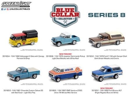 Greenlight 1:64 Blue Collar Collection Series 8 (6-car assortment)
