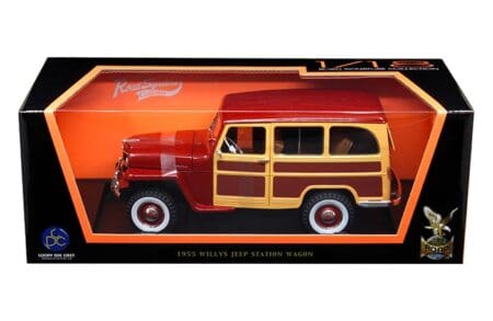 Road Signature 1:18 1955 Willys Jeep Station Wagon Burgundy