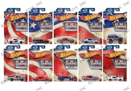 Hot wheels 1:64 Walmart Exclusive Stars & Stripes 10 Styles Assortment "B"