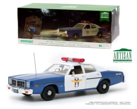 Greenlight 1:18 Artisan Collection - 1978 Dodge Monaco - Crystal Lake Police (Blue/White)