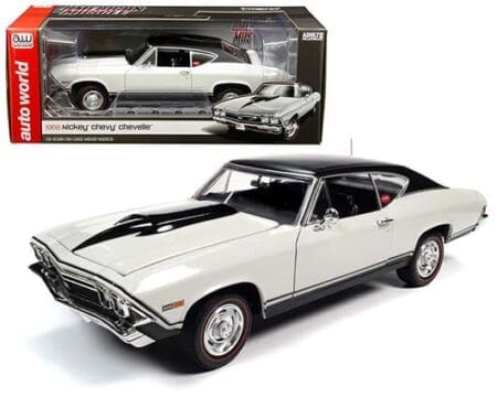 Auto World 1:18 American Muscle - 1968 Chevrolet Chevelle Nickey White