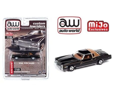Auto World 1:64 Mijo Exclusive Lowriders 1975 Cadillac Eldorado Black Limited Edition 4,800 Pcs