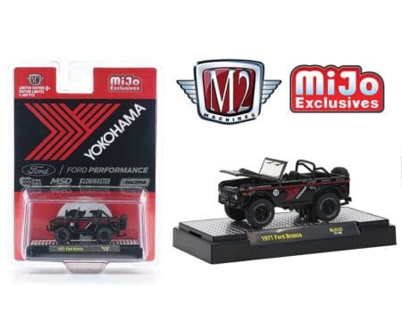 M2 Machine 1:64 Auto Truck Mijo Exclusive 1971 Ford Bronco Off Road 4x4 Yokohama Racing