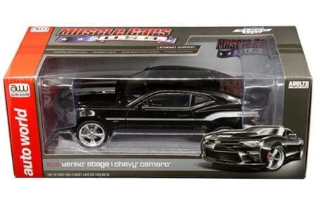Auto World 1:18 Muscle Cars U.S.A. - 2018 Yenko Stage 1 Chevrolet Camaro (Black with Silver Stripes on Hood)